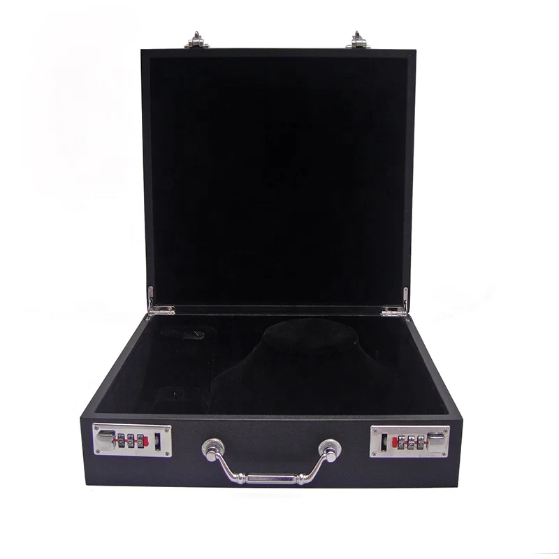 New Fashion Organizer Black Gift Box Jewelry Leatherette Packaging Boxes From China