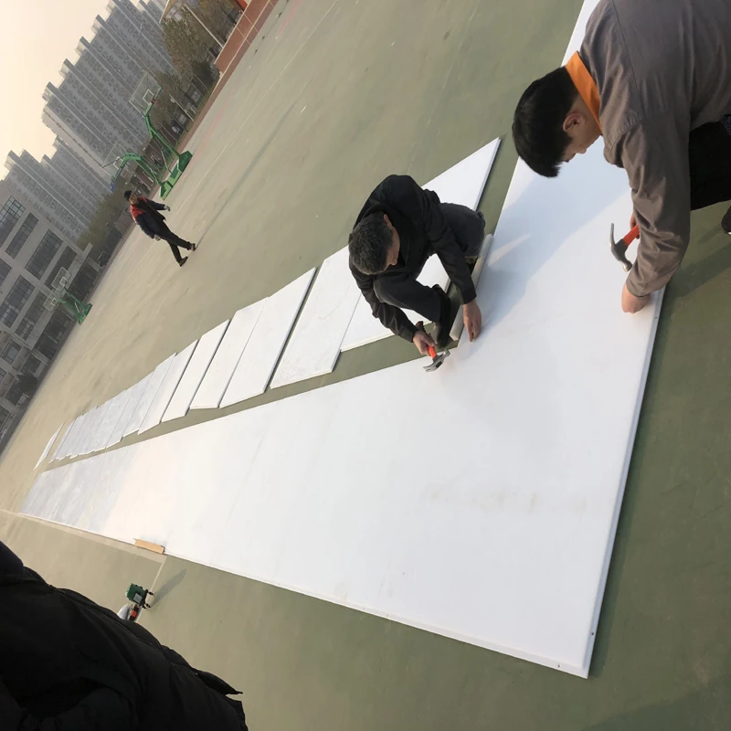 UHMWPE artificial ice rink floor/ boards synthetic hockey ice skating rinks