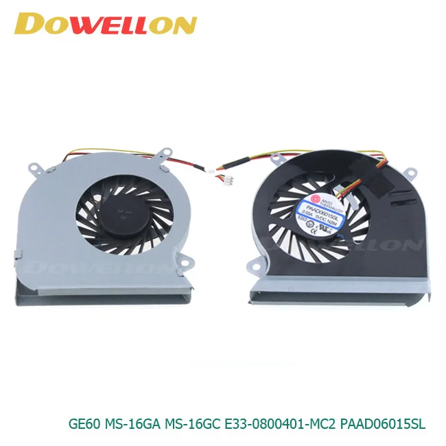 Laptop CPU Cooling Fan for MSI GE60 MS-16GA MS-16GC E33-0800401-MC2 PAAD06015SL