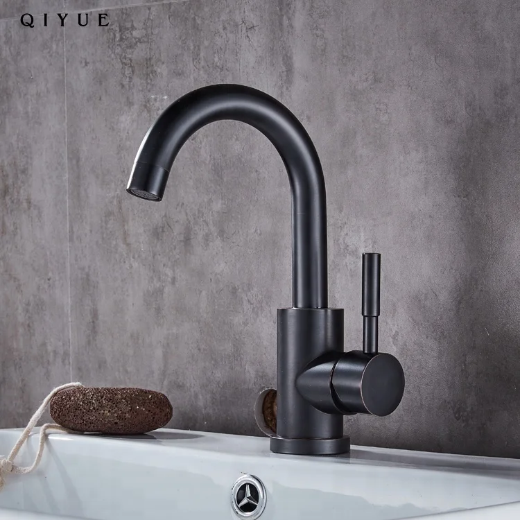 Hot selling made in China ORB matte black color SS304 wash basin faucets water mixer tap