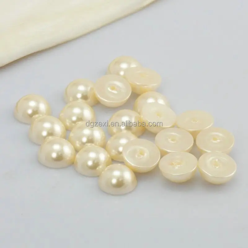 Loose Ivory Flat Back Round Pearl Bead for Making Jewelry