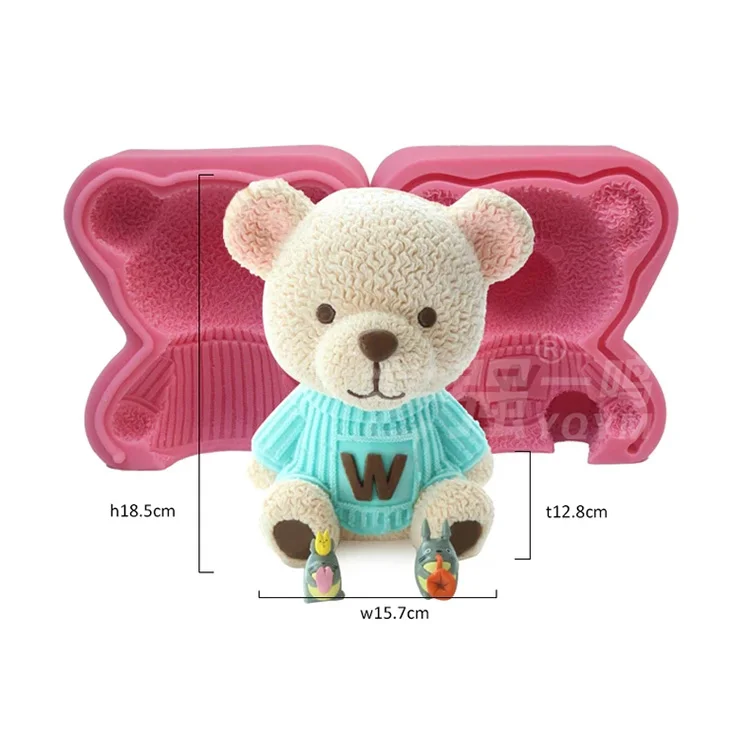 Best Selling Adorable Bear Shape Cake Decorating Tools Baking Mold silicon fondant cake mould silicone mousse cake molds