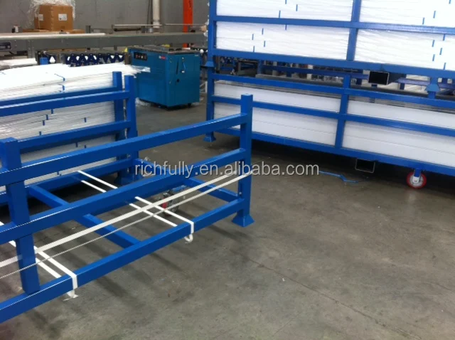 Steel Foldable Stacking Rack used for stock or transport carry long aluminium alloy tubes at workshop or warehouse