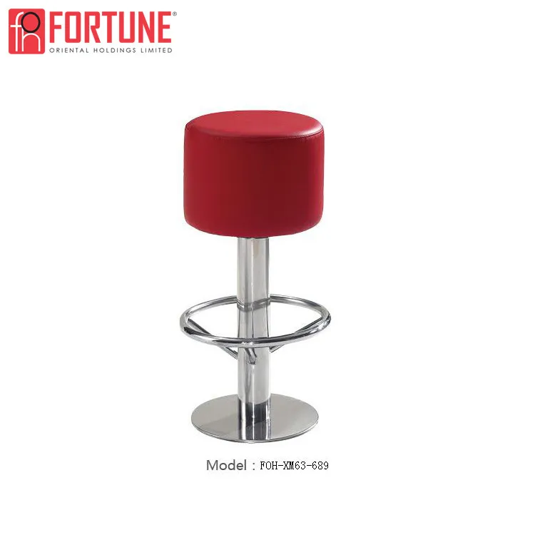 padded round orange leather swivel bar stools for sale