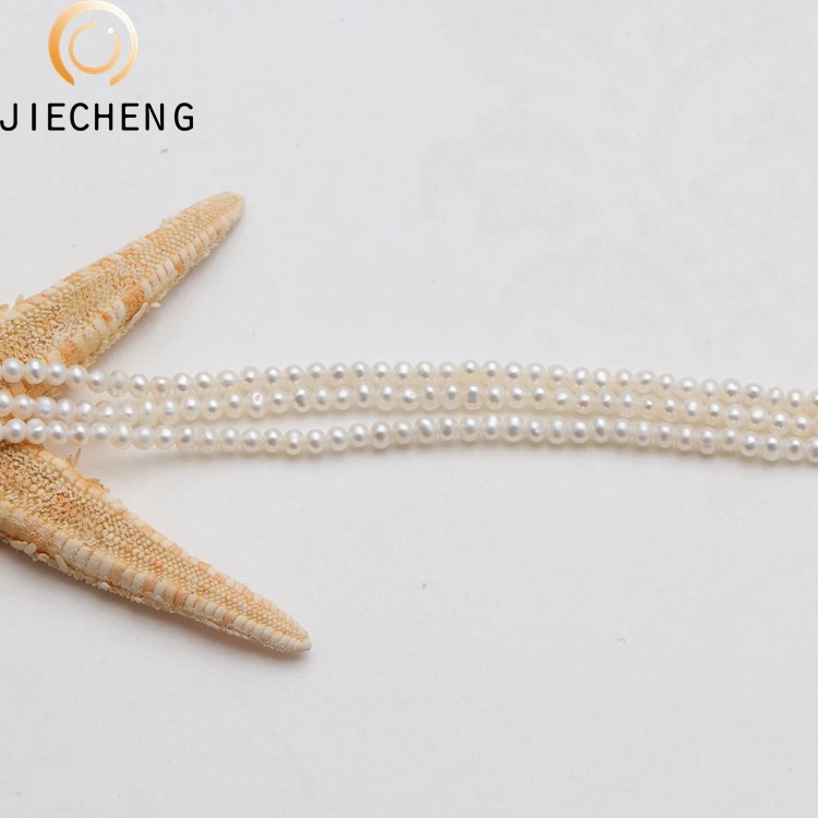 AA+ grade 2-3mm half round freshwater  natural cultured pearl necklace farm river water pearls strand