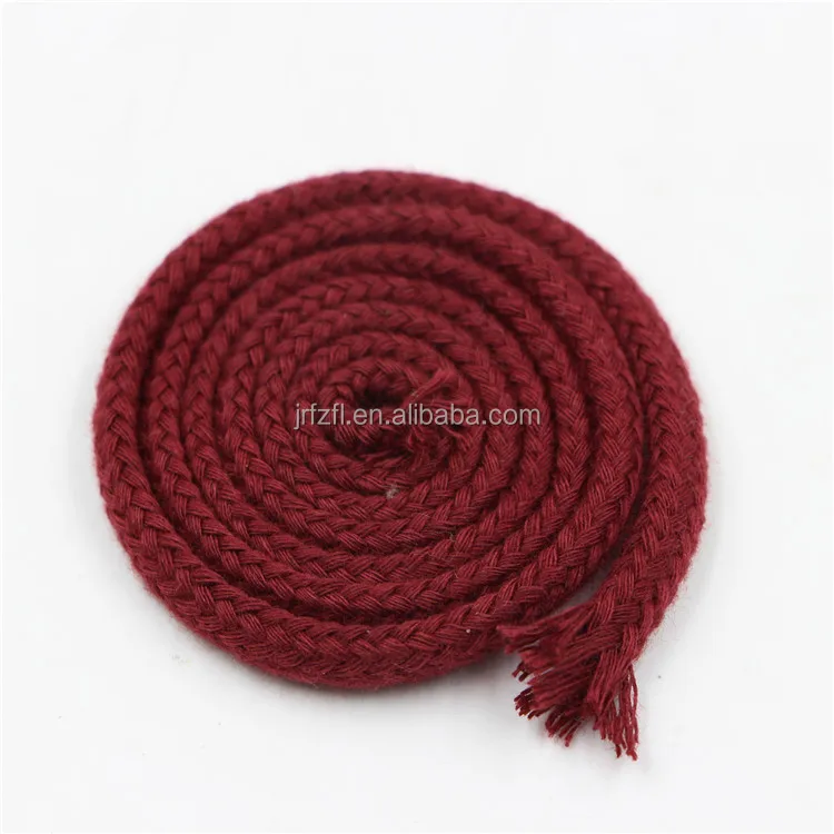 Wholesale customized braided cotton rope for garments accessory