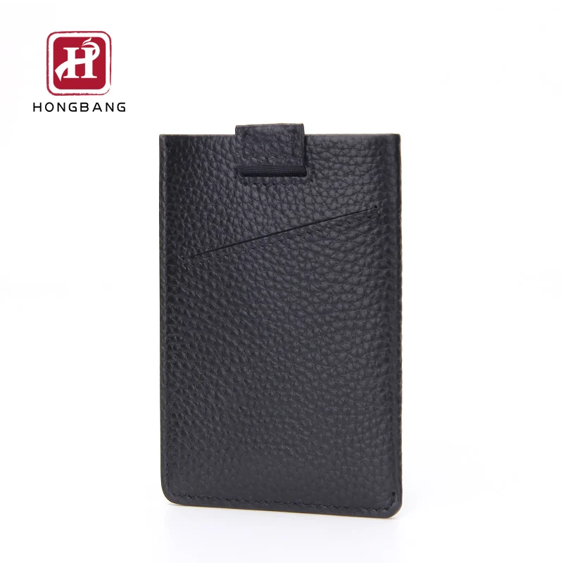 Full Grain Leather Pull Tab Card Holder Design For Credit Card