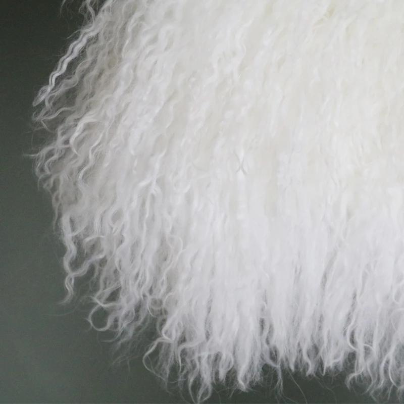 Real mongolian lamb hair bags for women girl fashion fur purse clutch