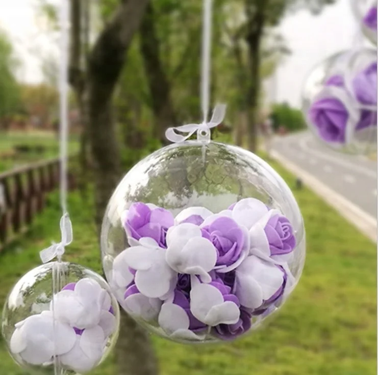 Christmas Clear Plastic Craft Ball Acrylic Transparent Sphere
