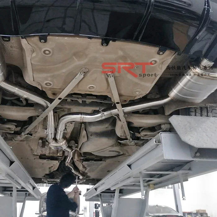 Выхлопные глушители для Audi A7 srt, выхлопная задняя часть с четырьмя двойными наконечниками