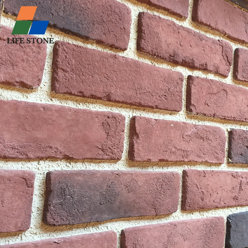 China  factory outdoor decorative wall clay red bricks faux cultural brick wall panel