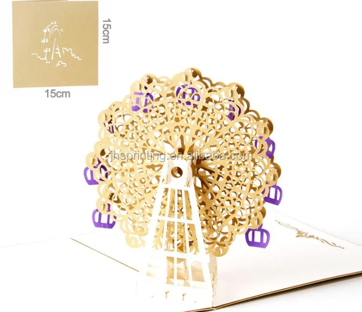 2017 Wholesale 3d Pop Up Happy Birthday Greeting Card Xiamen