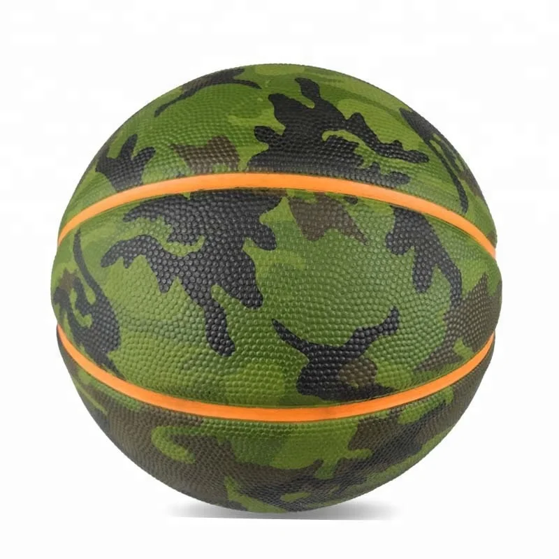 
Promotional High Quality Army Camouflage Design Grain Rubber Basketball Ball Size 7 