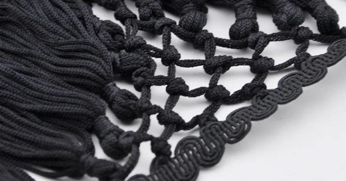 Wholesale 2017 Special Design Black Long Tassel Fringe for Dresses