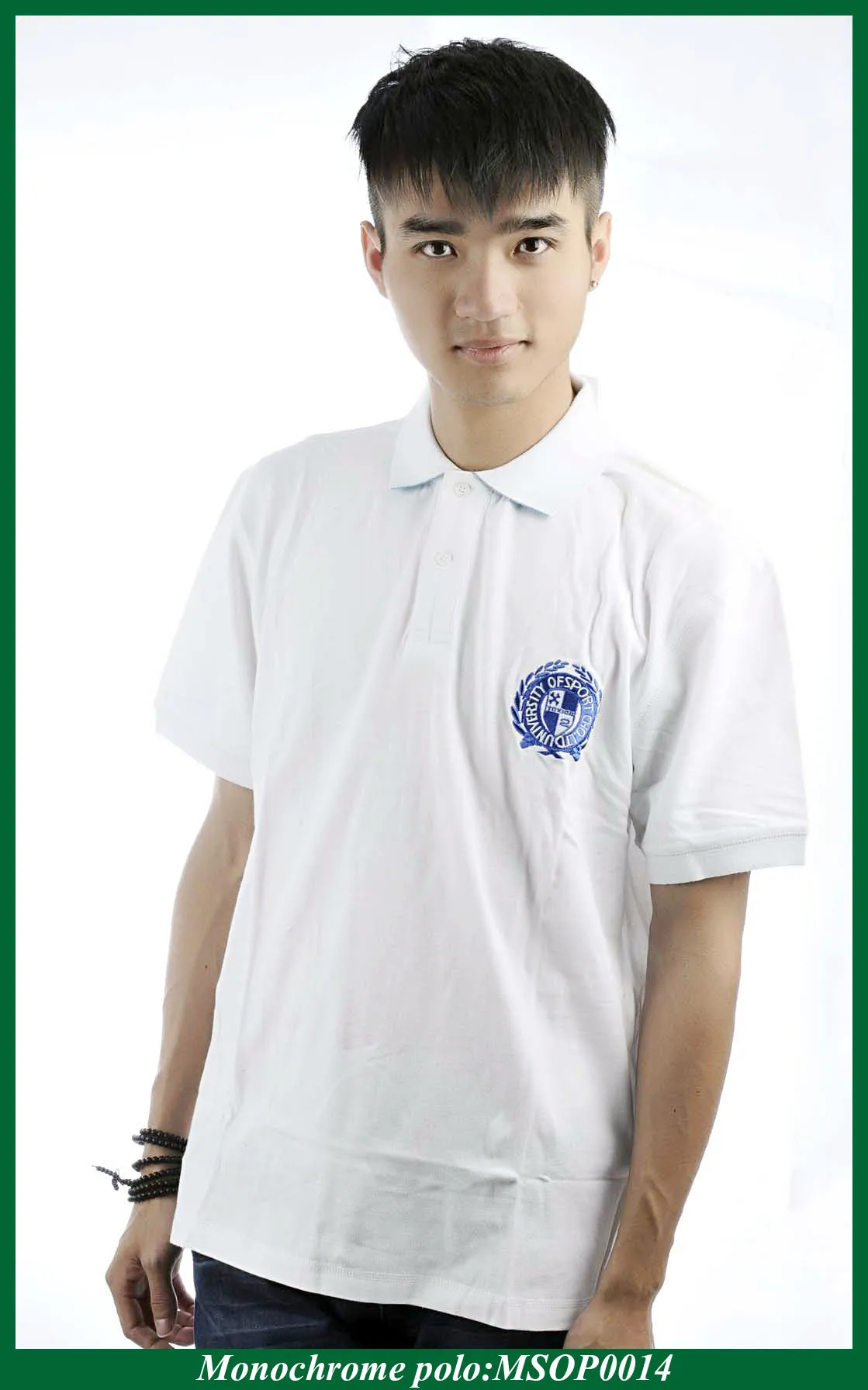 2014 Мода рубашки поло из вышивать для мужской рубашки поло