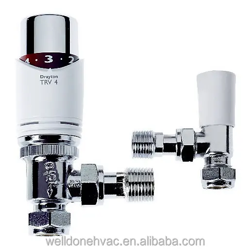 Белый термостатический производителей угловой клапан trv вентилей