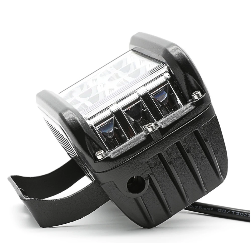 Hot-selling ATV 4x4 60W amber red Strobe LED work light with Side shooter