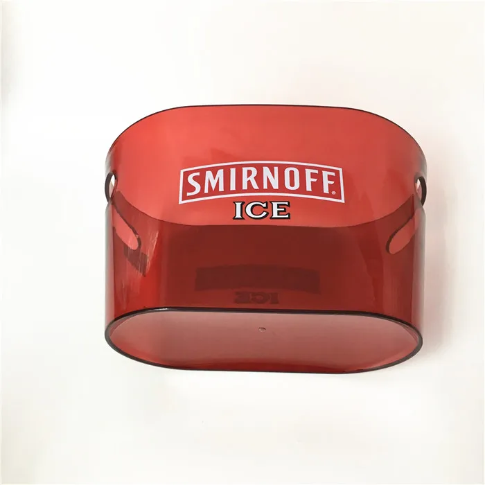 Custom Plastic High Capacity Vodka Beer Transparent Ice Bucket