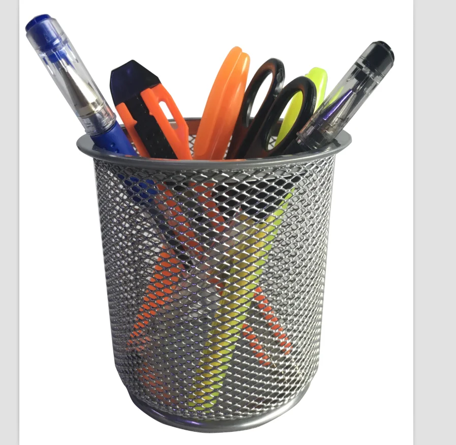 Metal Mesh Purple Round Pen Holder /Pencil Holder/Colorful Pen Pot