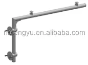 glass door canopy with tubular brackets