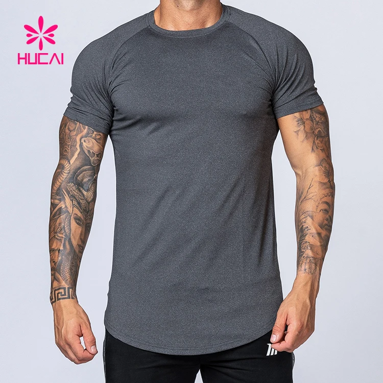High Quality Polyester Men T-shirt Dry Fit Gym Clothing