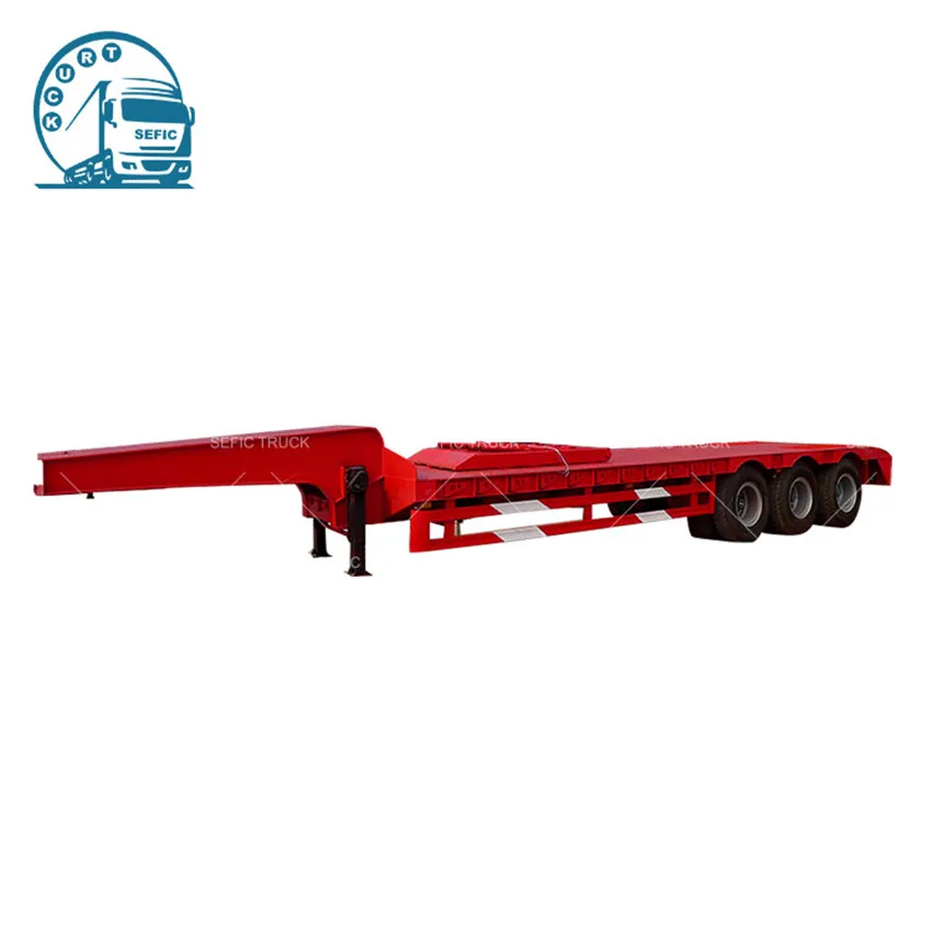 
Side extension bulldozer transport lorry trucks low bed semi trailer for sale 