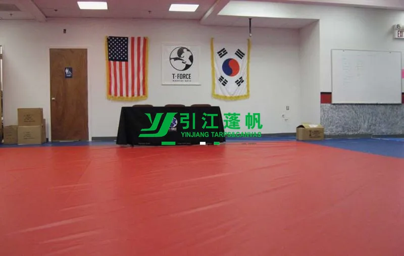 
18oz PVC Vinyl Coated Gym Floor mat Cover Tarpaulin 