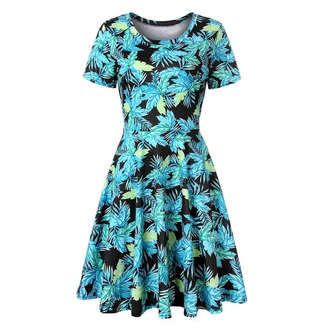 High quality Ebay Amazon Hot wholesale designer clothing simple Round Neck latest western dress patterns for ladies