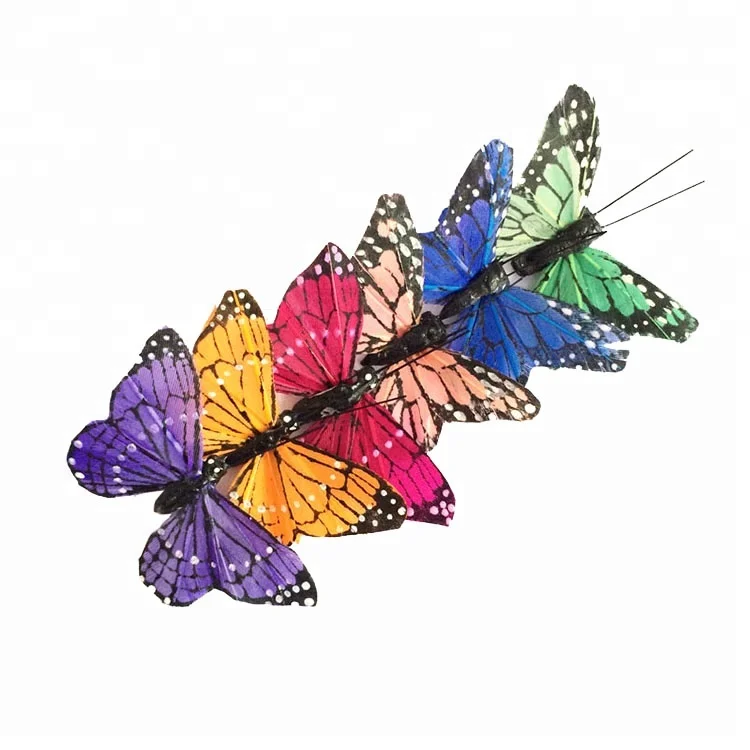 Цветная искусственная Бабочка для свадебных украшений