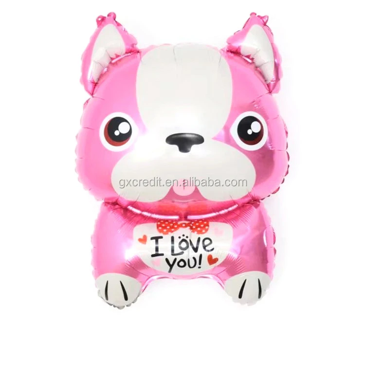 Wholesale inflatable cartoon animal dog helium foil balloons for theme party decoration