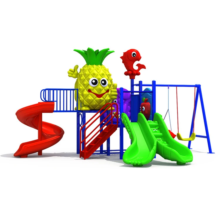 china top high quality outdoor playground plastic slide and swing kids kindergarten play outdoor equipment
