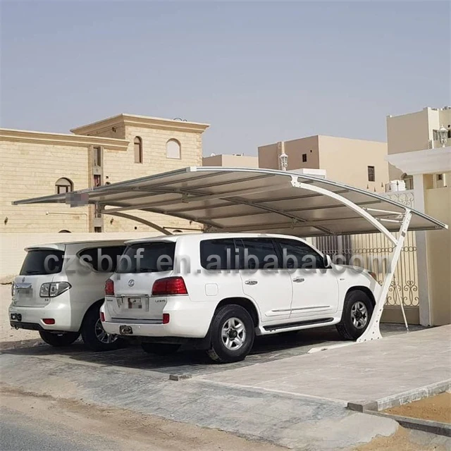 Single Slope Car Park Canopy Awnings Carport Kits Garages, Canopies & Carports Metal Hard Pressed Aluminum Alloy 6061-T6 100%