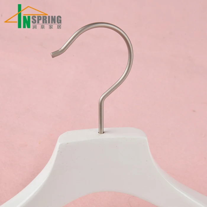 Inspring factory price durable custom white heavy duty coat wooden clothes hangers luxury wood hanger for cloths