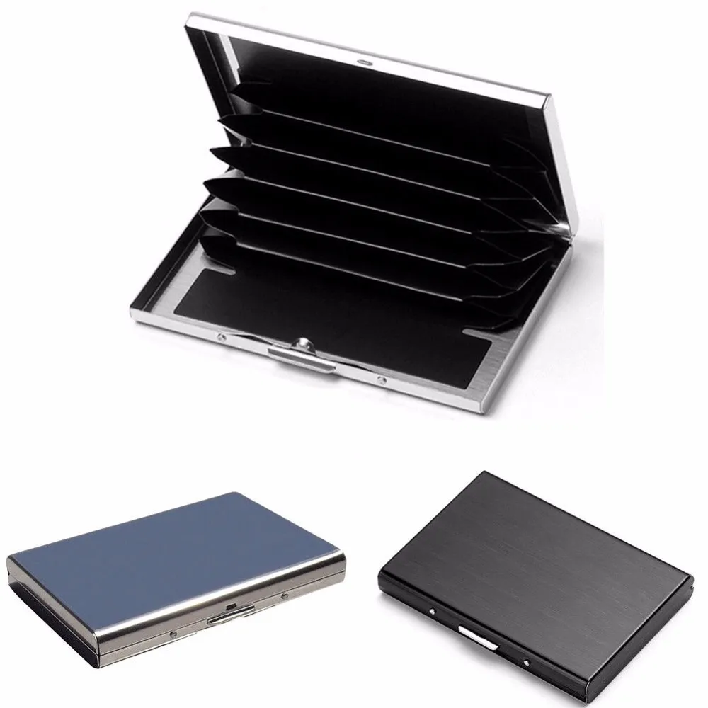 New Hot Sale RFID Card Case Stainless Steel Protector Metal Purse Wallet ATM Card Holder Id Credit OEM