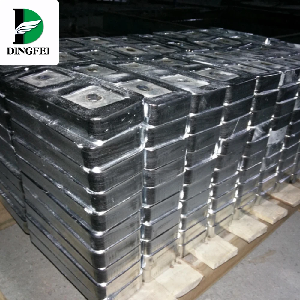 
zinc alloy sacrificial anode of casting cathodic protection zinc anode for boat 