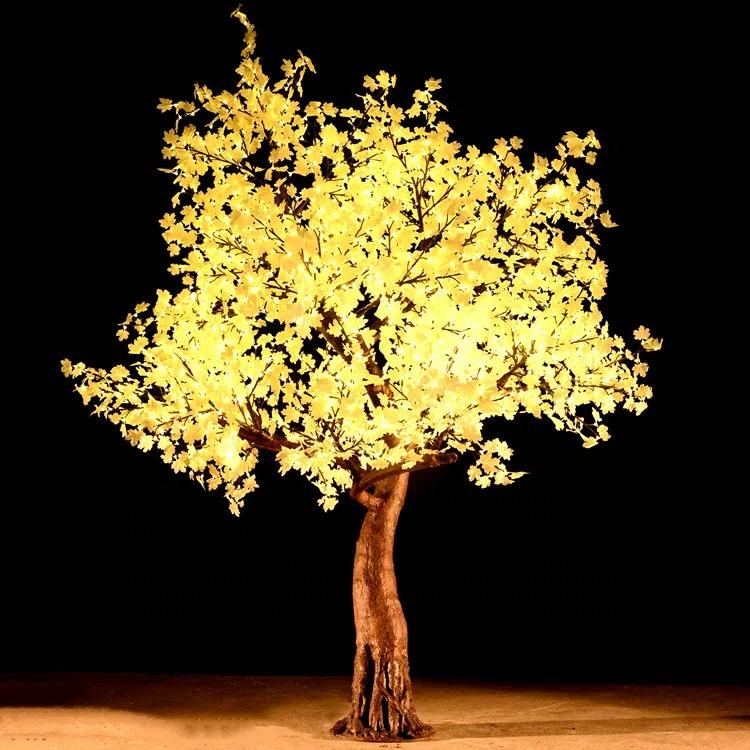 wholesale outdoor holiday lighting decoration 3m warm white led artificial cherry blossom tree