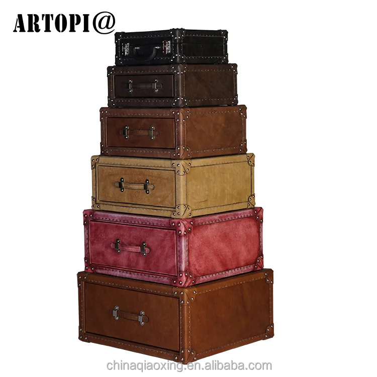 Luxury Antique Various Size Home Furniture Store Storage Leather Decorative Wardrobe/Living Room Side Cabinet