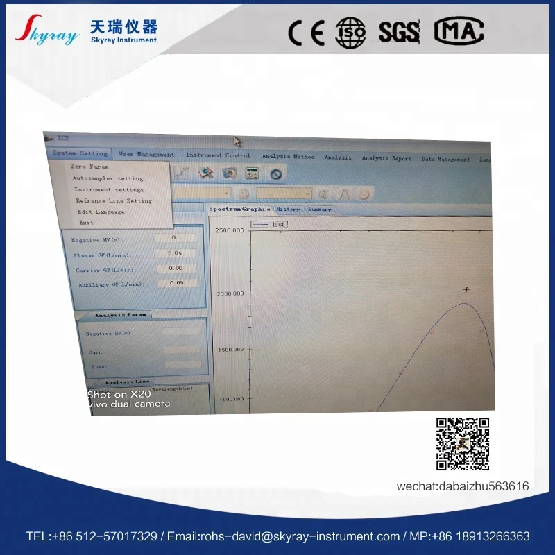 ICP AES laboratory equipment for minerals alloy measurement