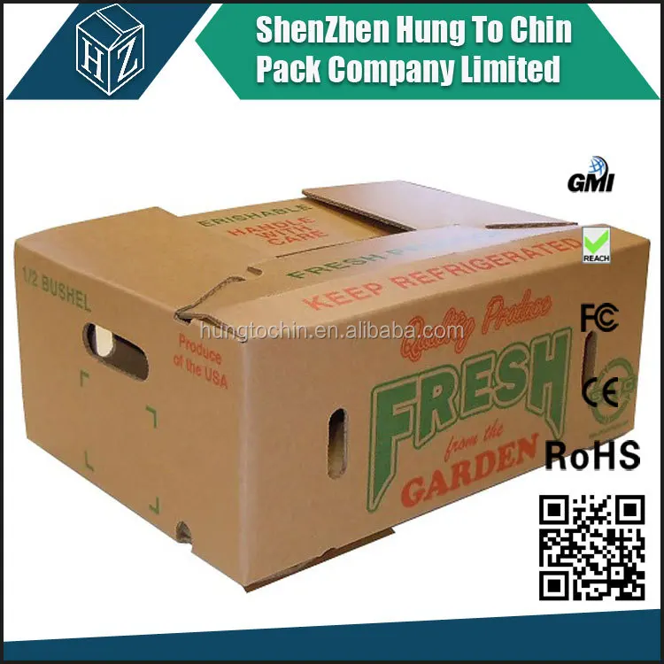 Waxed boxes for vegetable  seafood and fruits
