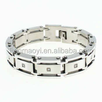 Огромный кубинский браслет-цепочка из нержавеющей стали для мужчин высокого качества в байкерском стиле