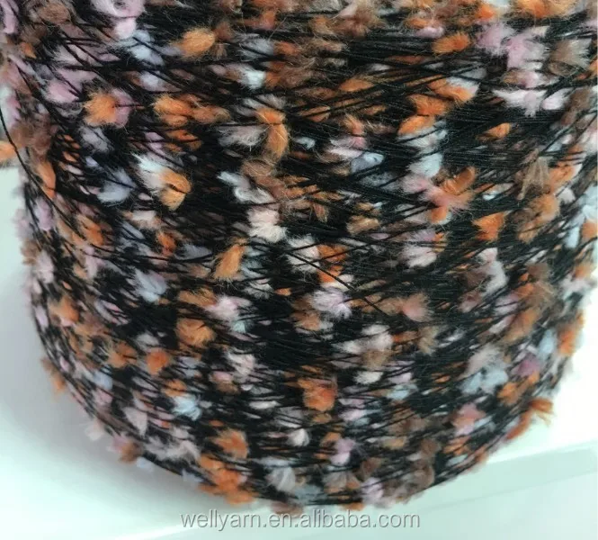 Hot Sale Different Colors Available 100% eco-friendly dyed machine knitting wool fur yarn knitting patterns for hats