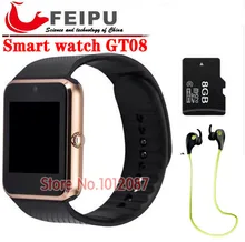 2016 New Bluetooth Smart watch GT08 for Android samsung iphone WristWear Support Sync smart clock smartwatches reloj inteligente