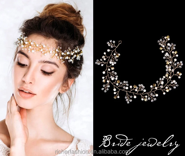 Elegant handmade crystal rhinestone wedding bridal hair accessories