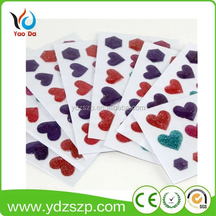 hot sale custom printed pvc sticker self adhesive kids decorative cartoon puffy sticker