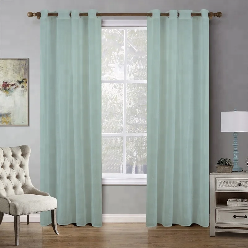 Direct From Factory High Quality Plain Room Window Decoration Store Tulle Fabric Voile Drapers Sheer Curtain Panels