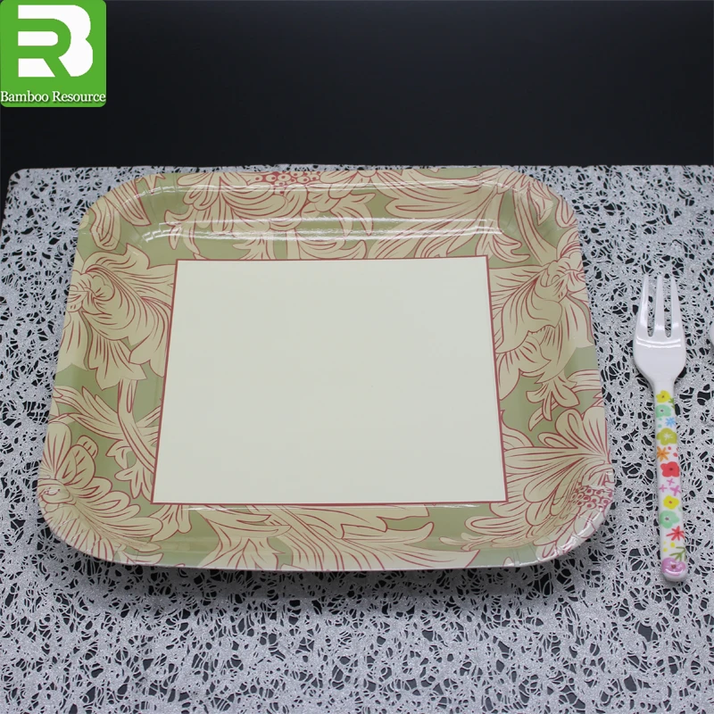 
 Одноразовое пищевое сырье с золотым покрытием, бумажная тарелка для вечеринки/dinne  