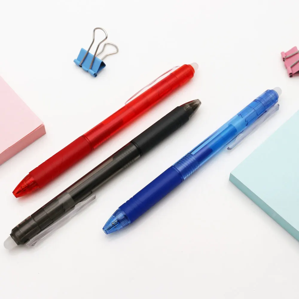 Clicker retractable erasable pens Colored erasable ballpoint Pens ideal for student Drawing and Easy Correction