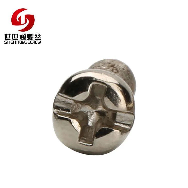 Nickel Plated Half Thread Pan Head Cross Slot Reduced Shank Screw