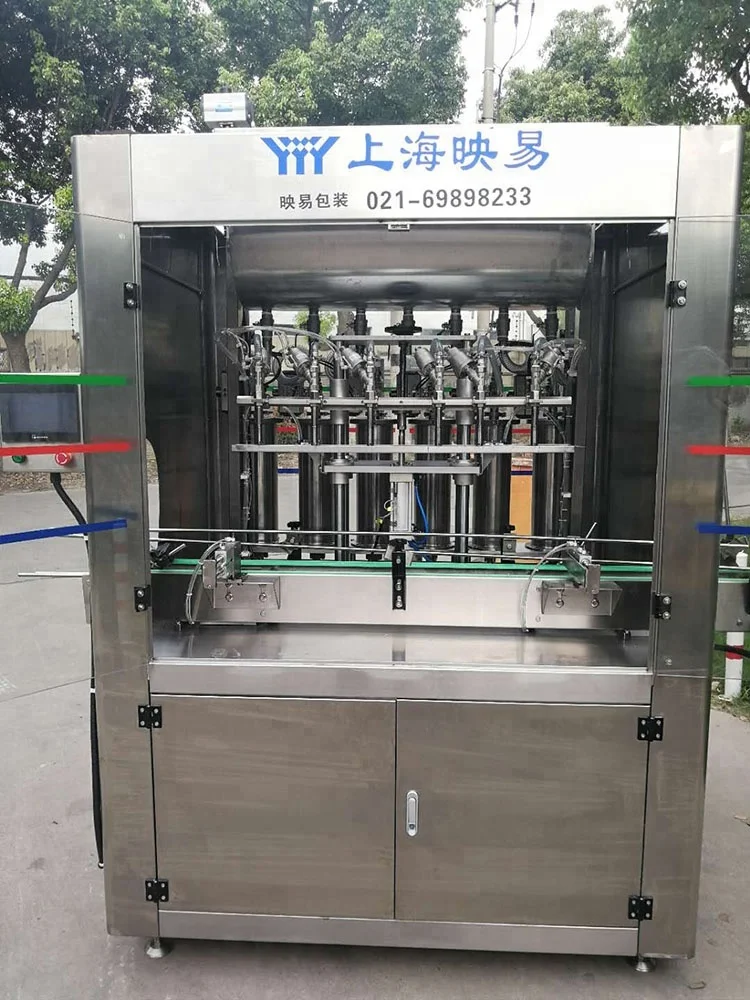 automatic linear oil filling machine piston filing machine 6 nozzles