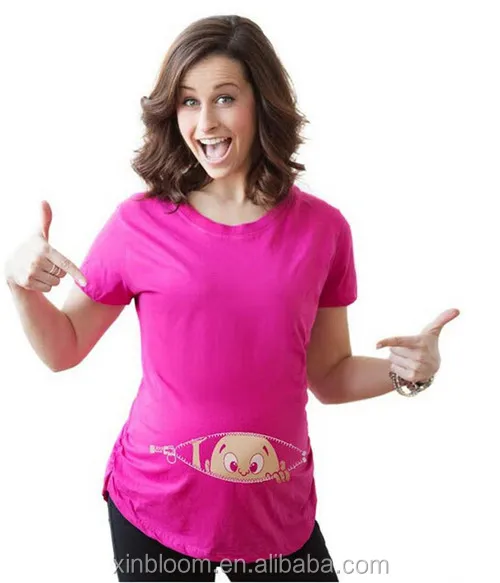 2019 ZheJiang Yiwu хлопок картонные изделия с коротким рукавом европейский и американский стиль для беременных короткая Футболка женщин